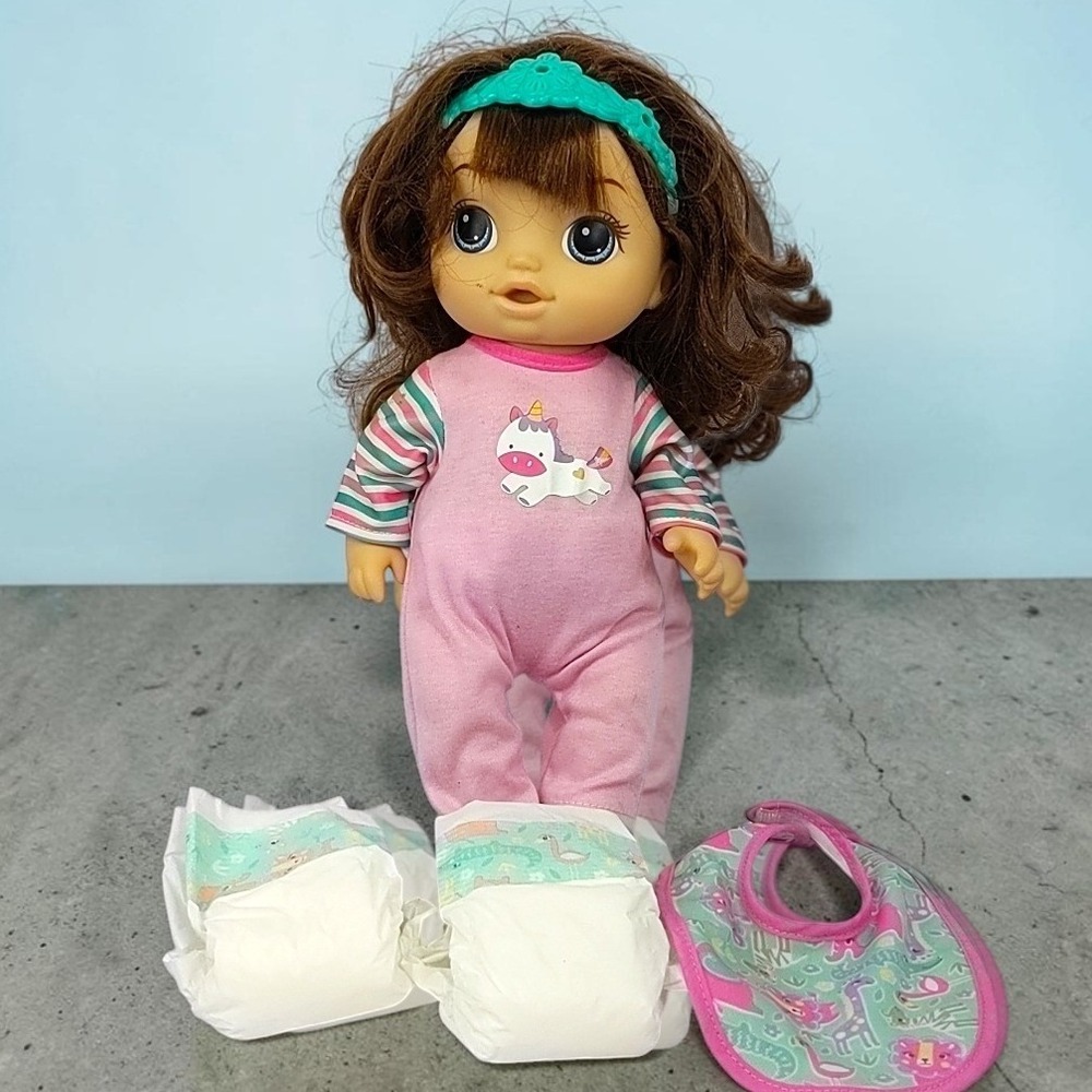 Baby Alive Interactive Snip 'n Style Doll 35 Sounds Brunette English/Spanish